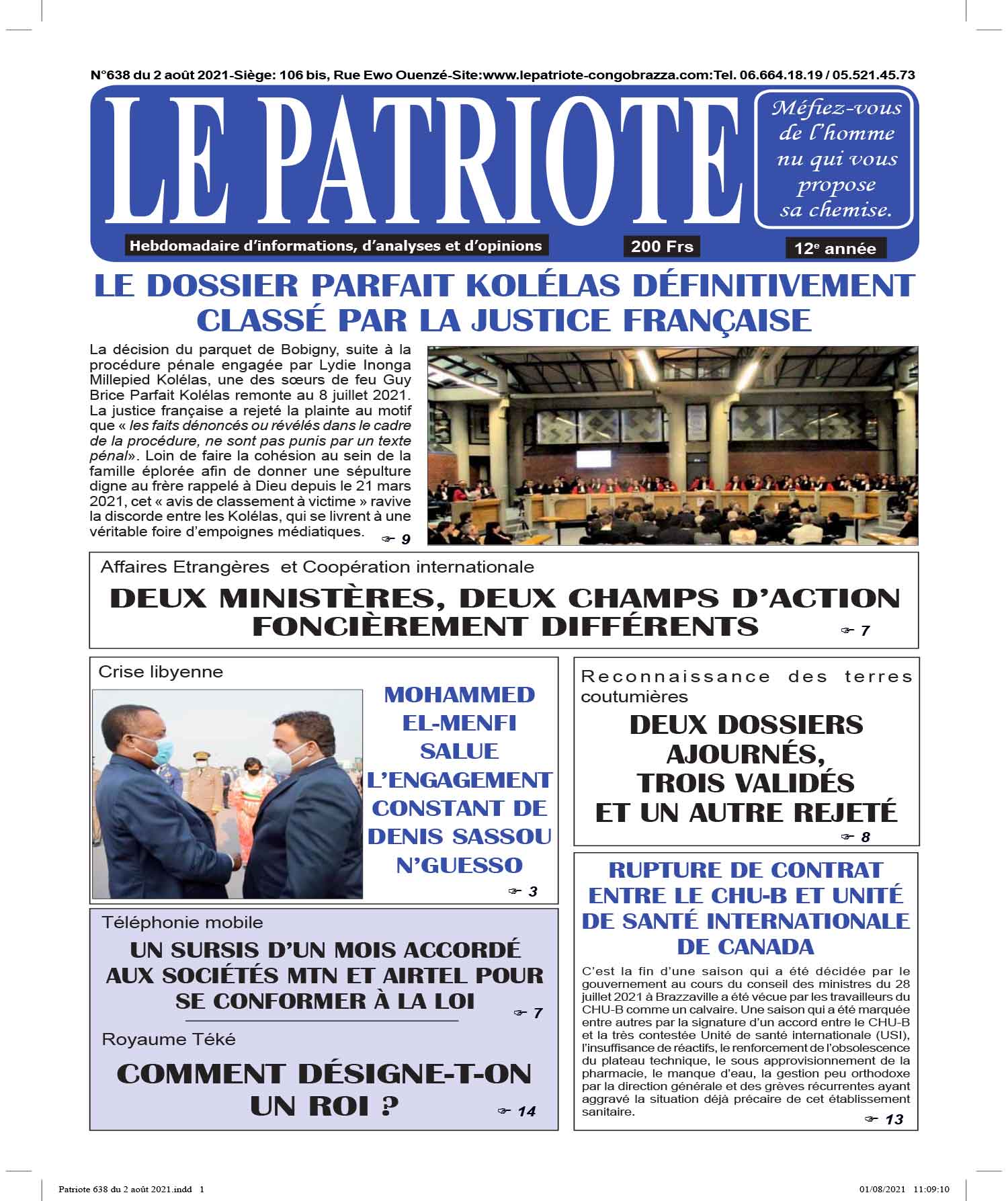 Cover Le Patriote - 638 