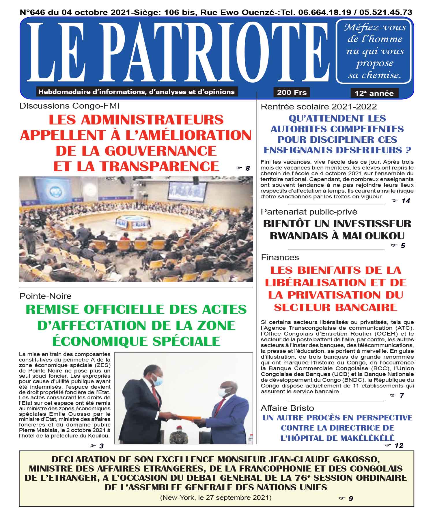 Cover Le Patriote - 646 