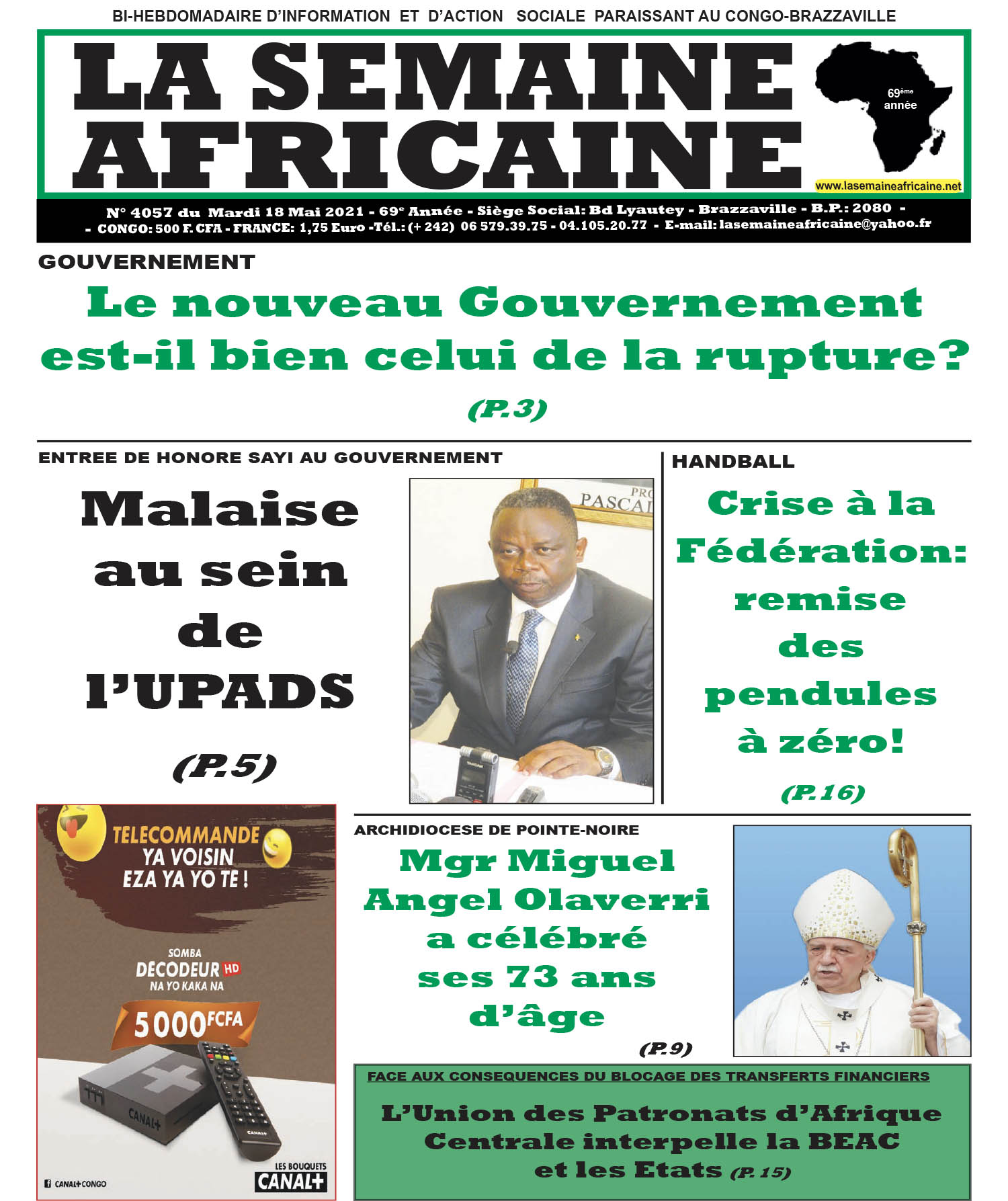 Cover La Semaine Africaine - 4057 