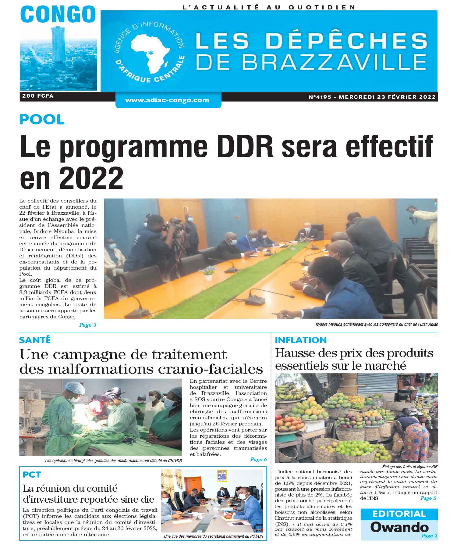 Cover Les Dépêches de Brazzaville - 4195 