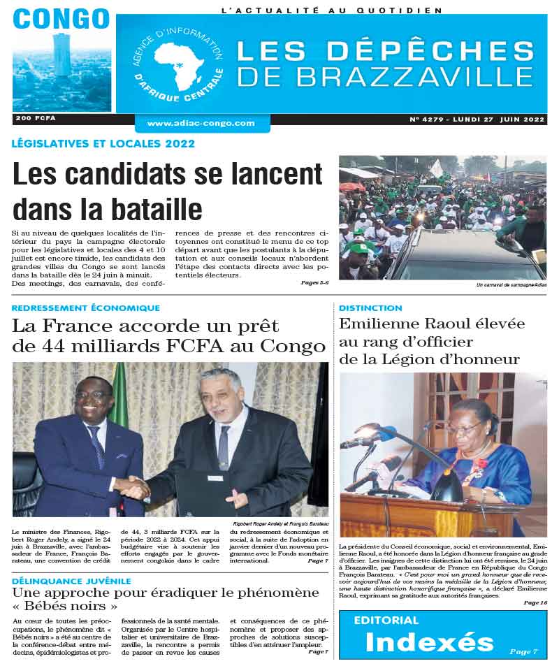 Cover Les Dépêches de Brazzaville - 4279 