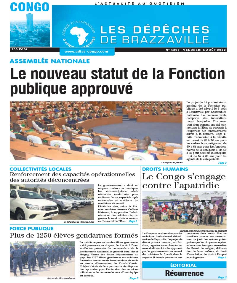 Cover Les Dépêches de Brazzaville - 4308 