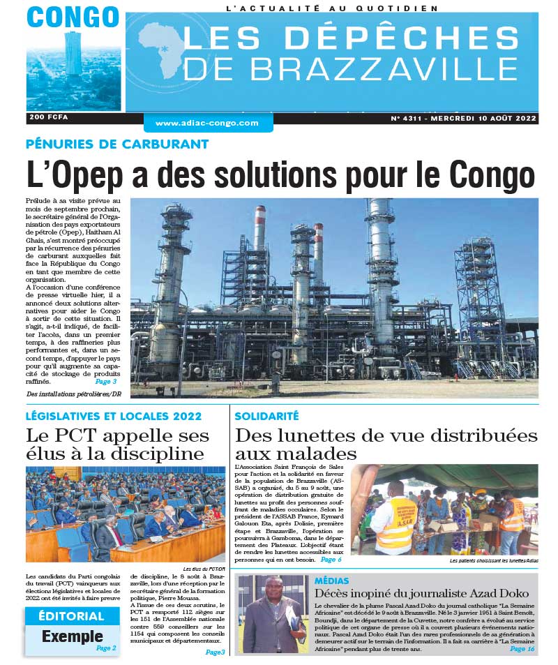 Cover Les Dépêches de Brazzaville - 4311 