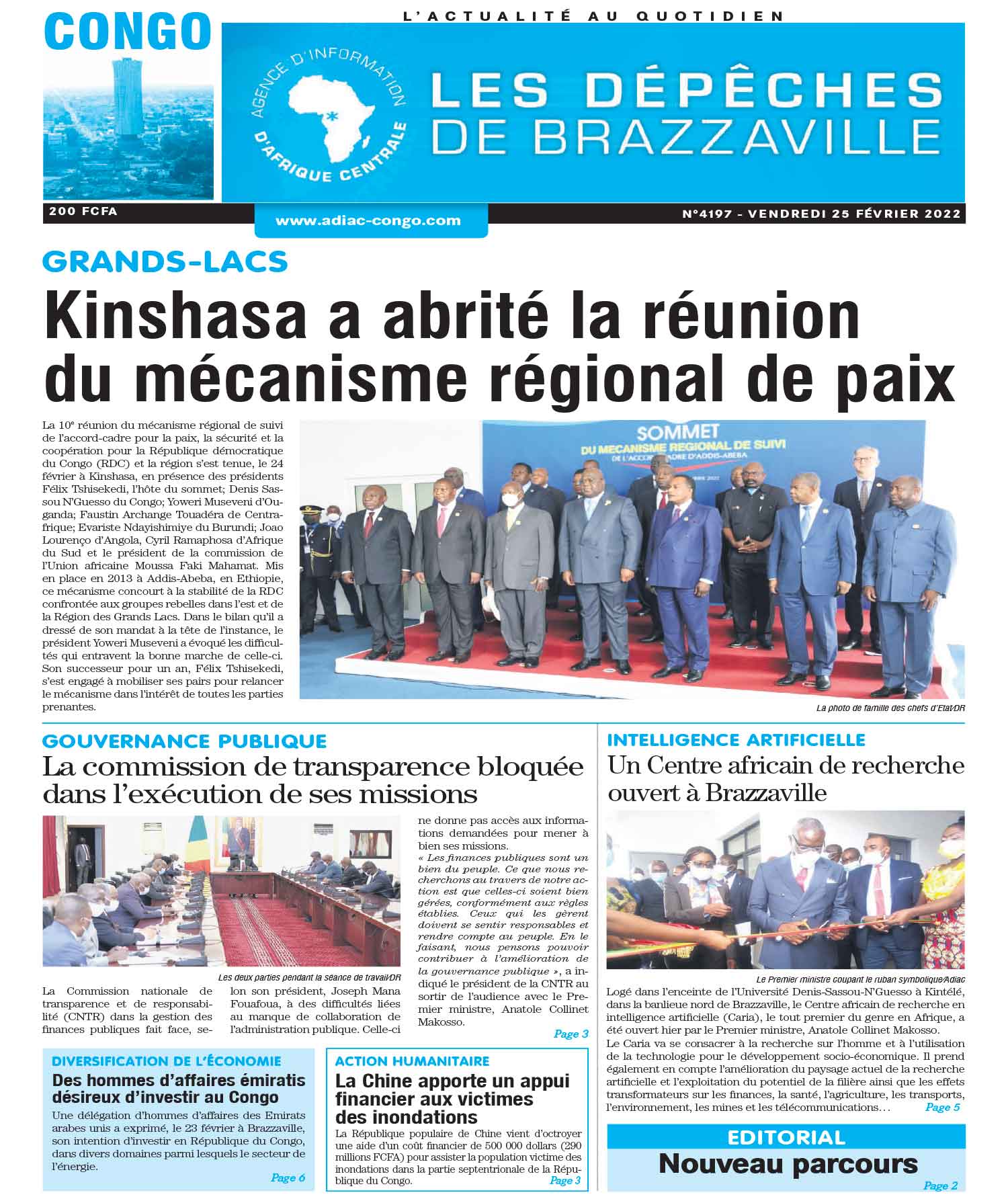 Cover Les Dépêches de Brazzaville - 4197 