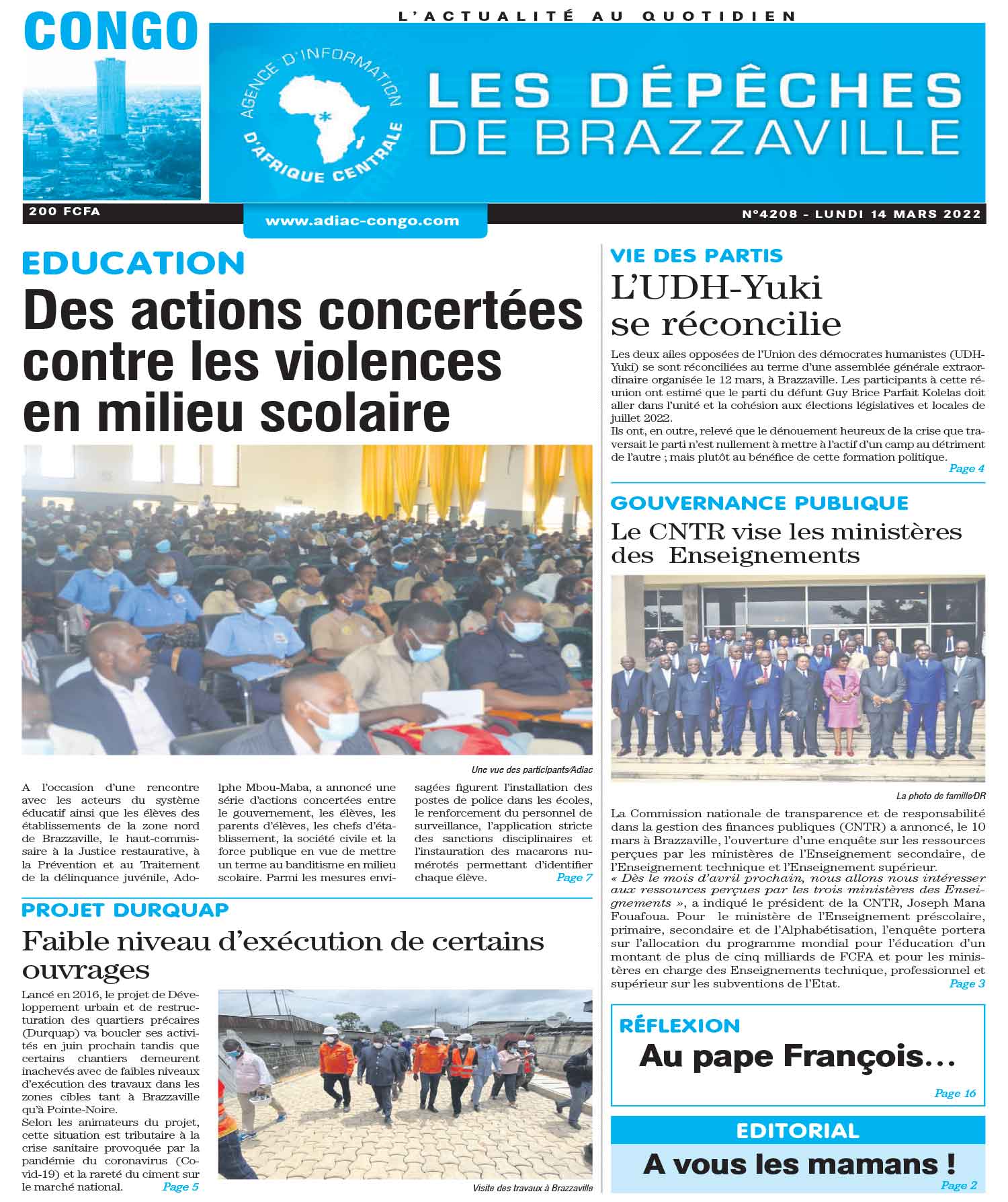 Cover Les Dépêches de Brazzaville - 4208 