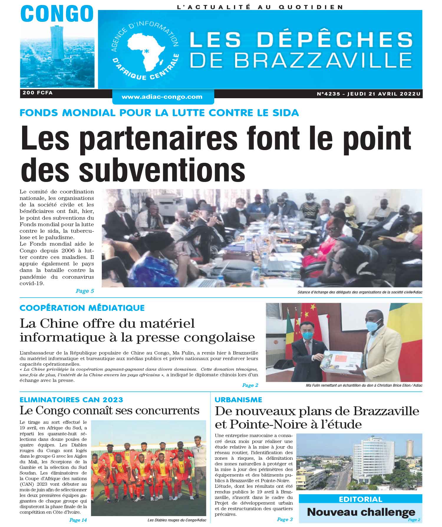 Cover Les Dépêches de Brazzaville - 4235 