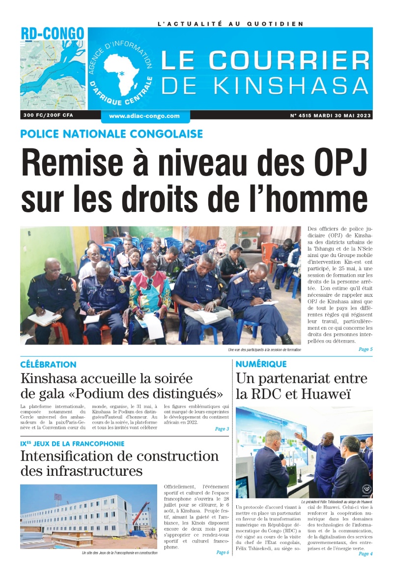 Cover Le Courrier de Kinshasa - 4515 