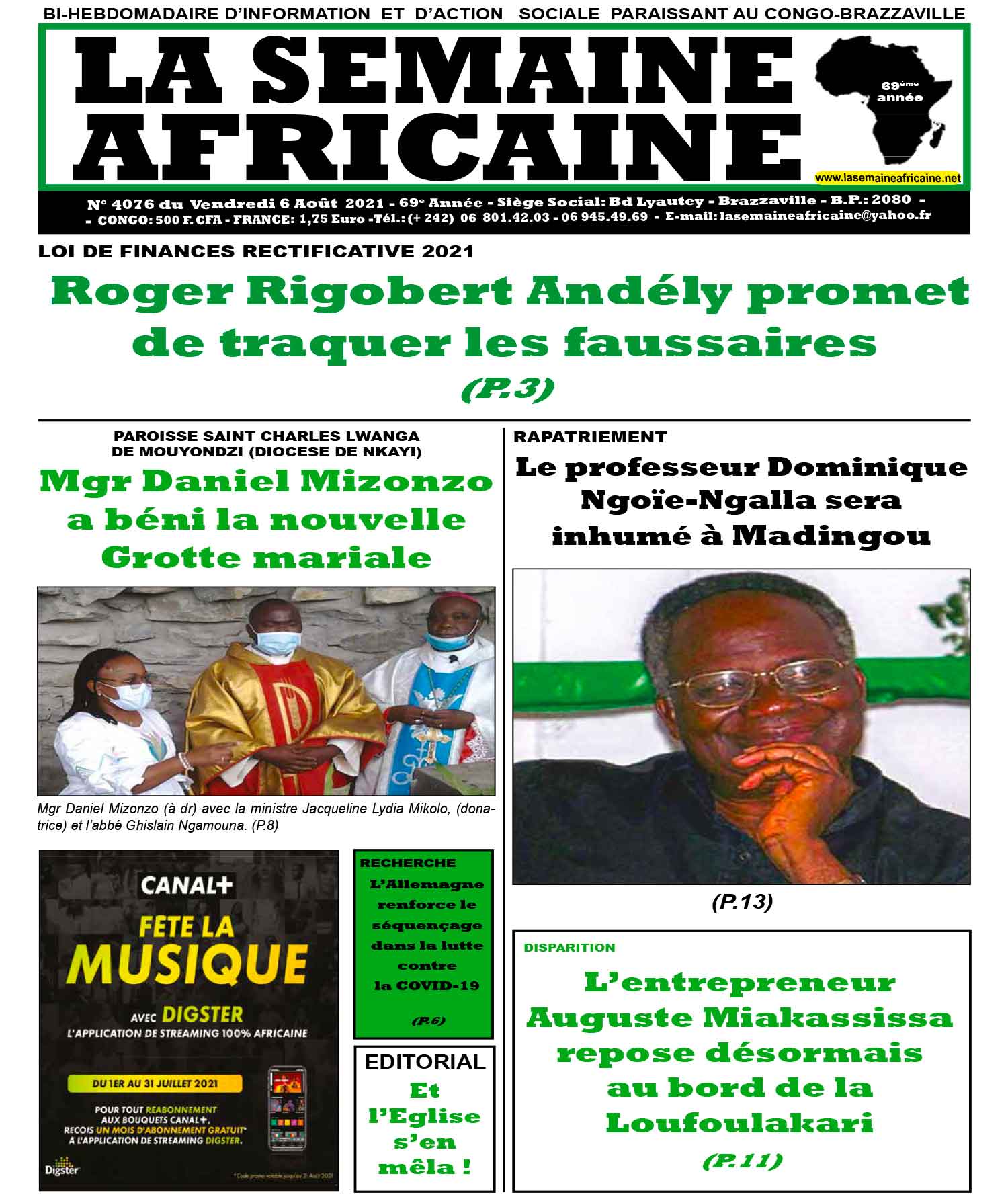 Cover La Semaine Africaine - 4076 