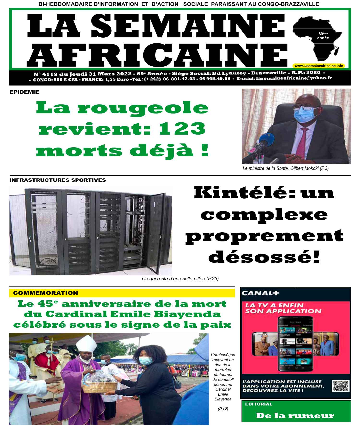 Cover La Semaine Africaine - 4119 