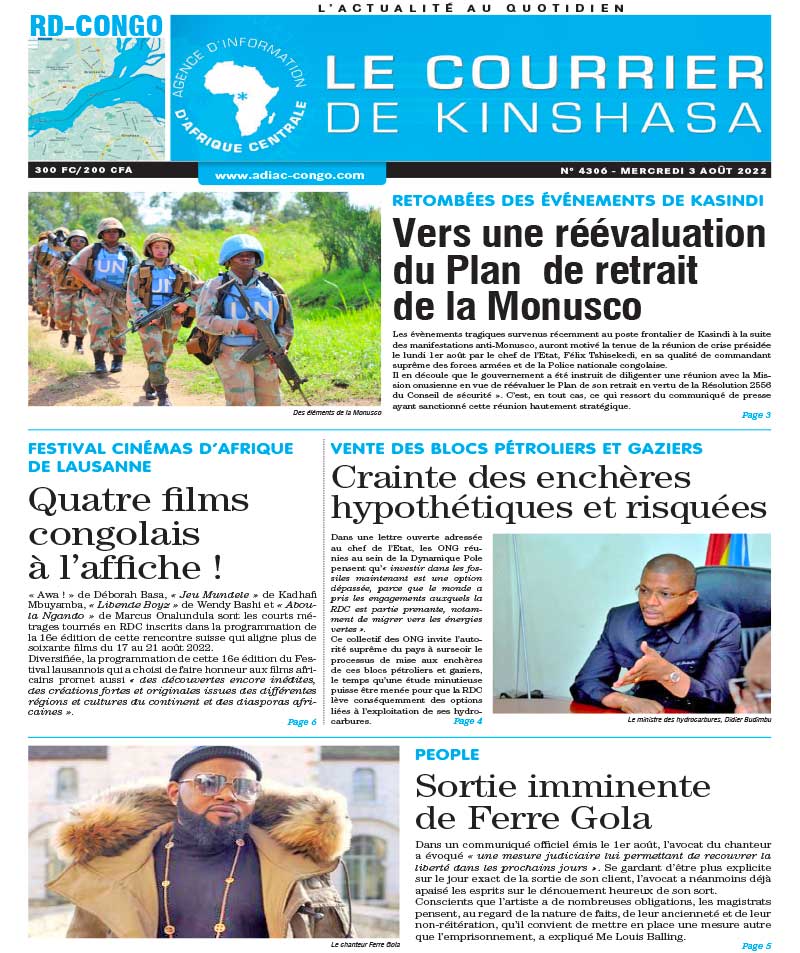 Cover Le Courrier de Kinshasa - 4306 