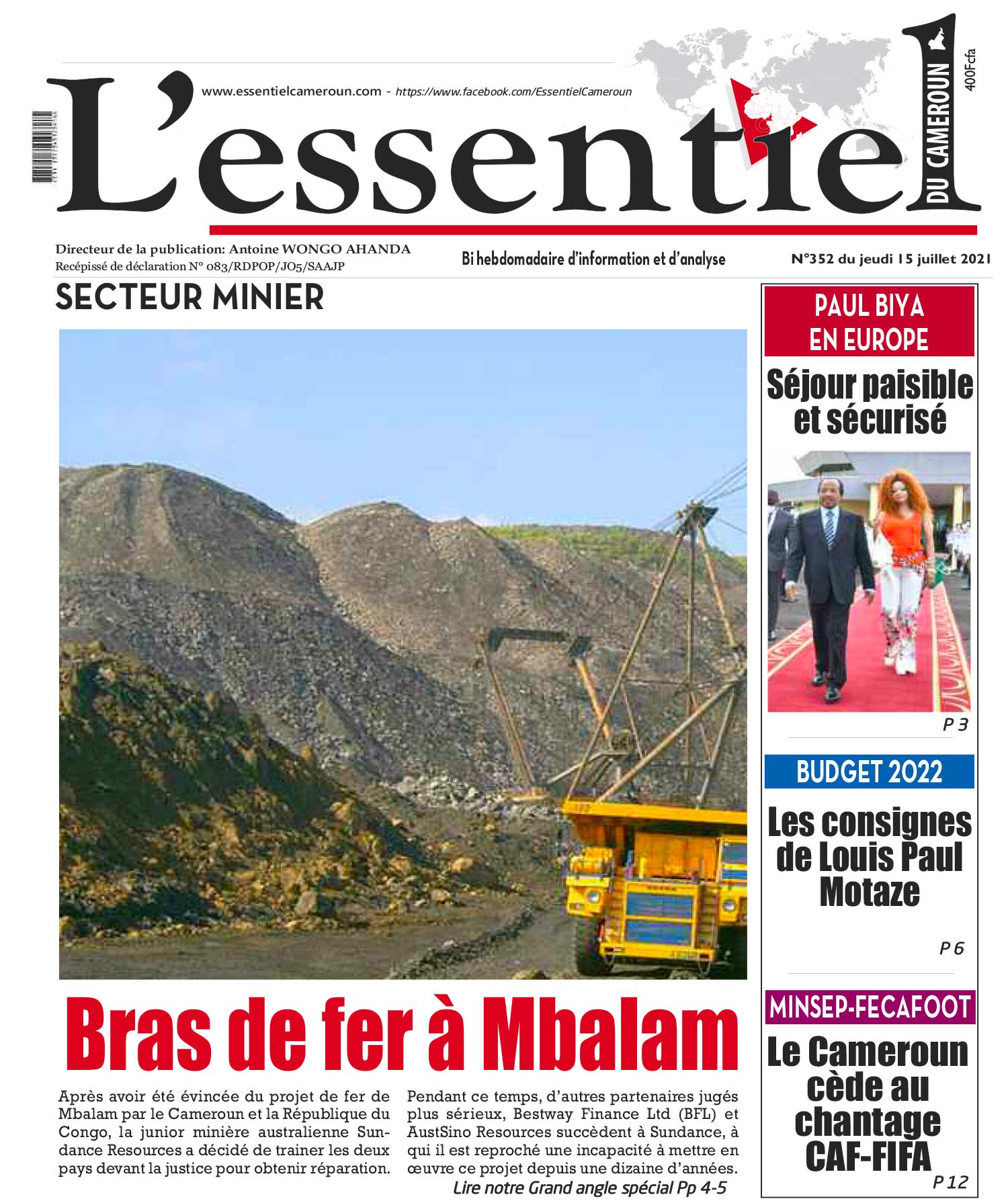Cover L'Essentiel du Cameroun - 352 