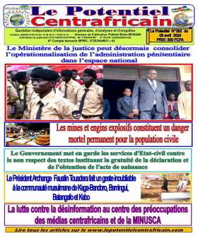 Cover Le Potentiel Centrafricain - 352 