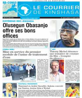 Cover Le Courrier de Kinshasa - 4322 