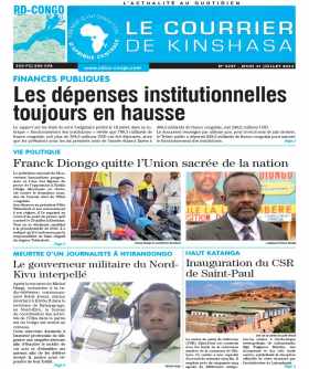 Cover Le Courrier de Kinshasa - 4297 