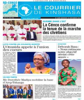 Cover Le Courrier de Kinshasa - 4389 